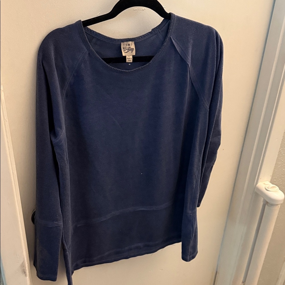 Como Vintage Navy Long Sleeve Tee
